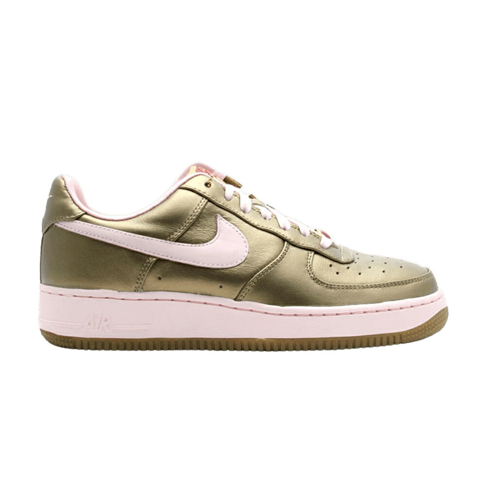 ナイキ 割り増し金 ゴールド サクラ色 空軍 \u002707 \u0027GOLD PINK\u0027 スニーカー レディース NIKE WMNS AIR FORCE 1 PREMIUM / METALLIC GOLD ALUMINUM PINK