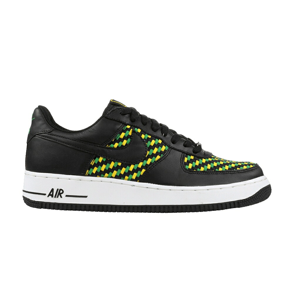 ナイキ プレミアム 黒色 ブラック クラシック 緑 グリーン エアフォース スニーカー メンズ NIKE AIR FORCE 1 PREMIUM / BLACK BLACK CLASSIC GREEN｜スニケス