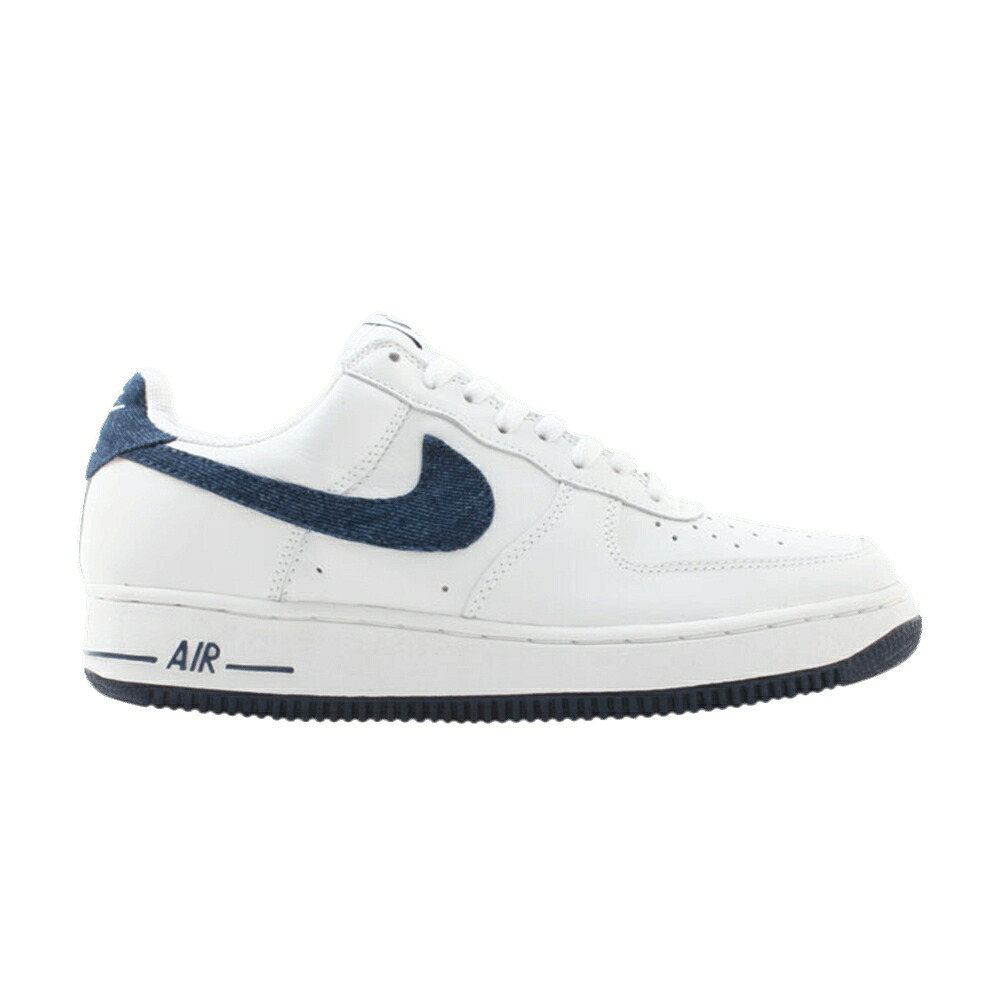 ナイキ 白いこと 白いこと 紺色 米国海軍 空軍 スニーカー メンズ NIKE AIR FORCE 1 / WHITE MIDNIGHT NAVY (DENIM) 靴-スニーカー-メンズ靴