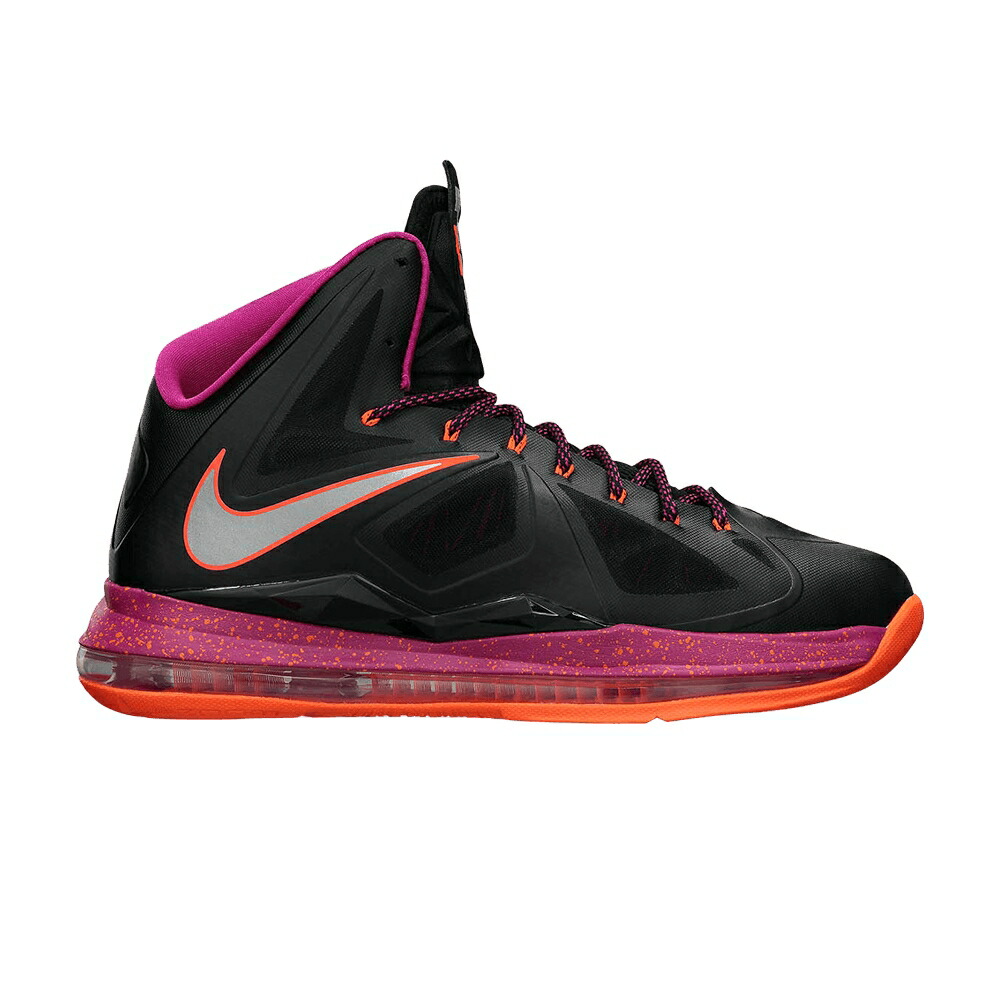 ナイキ レブロン \u0027FLORIDIAN\u0027 スニーカー メンズ NIKE LEBRON 10 / BLK MTLLC SLVR TTL ORNG FRBRRY