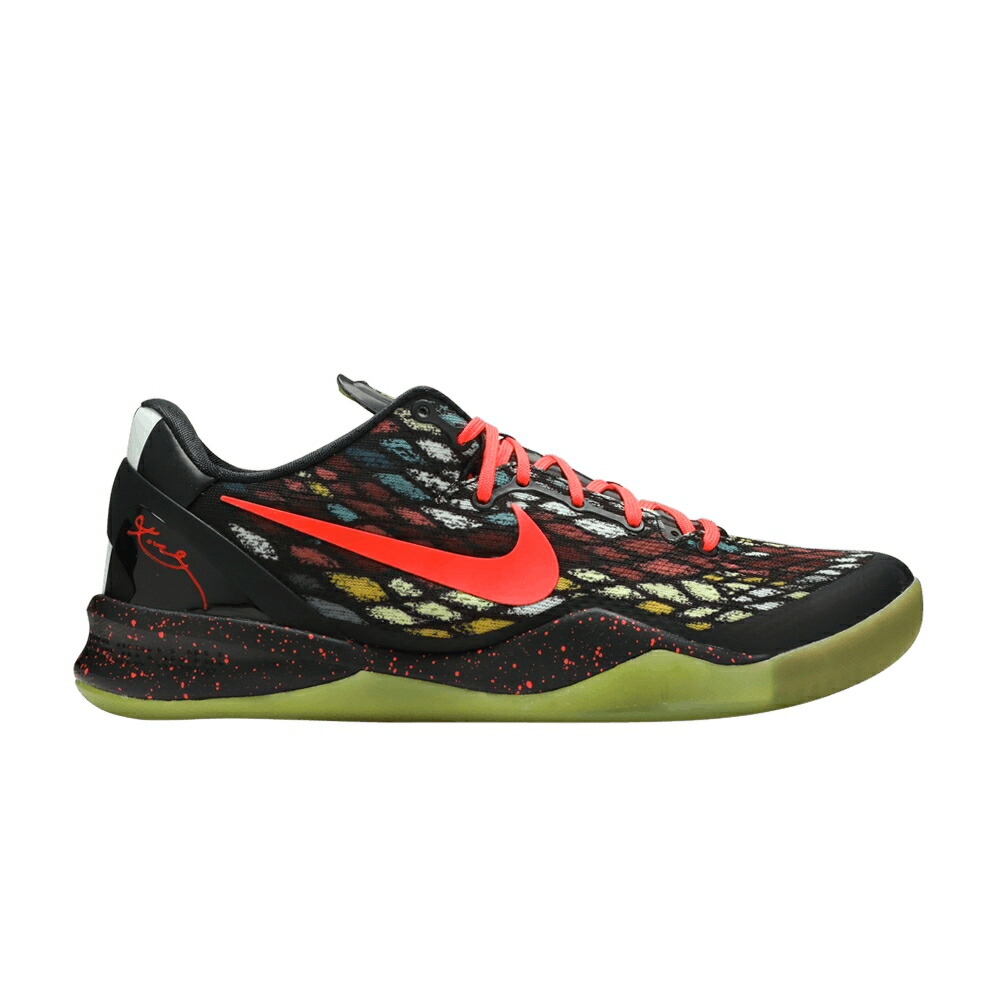 ナイキ コービー 黒いこと 黒いこと クリムゾン \u0027CHRISTMAS\u0027 スニーカー メンズ NIKE KOBE 8 / BLACK BRIGHT CRIMSON FIBERGLASS