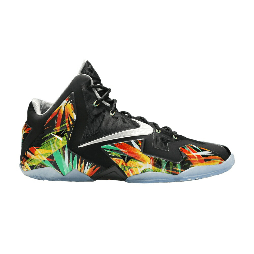ナイキ レブロン 黒色 ブラック 銀色 シルバー 灰色 グレー EVERGLADES スニーカー メンズ NIKE LEBRON 11 / BLACK METALLIC SILVER WOLF GREY