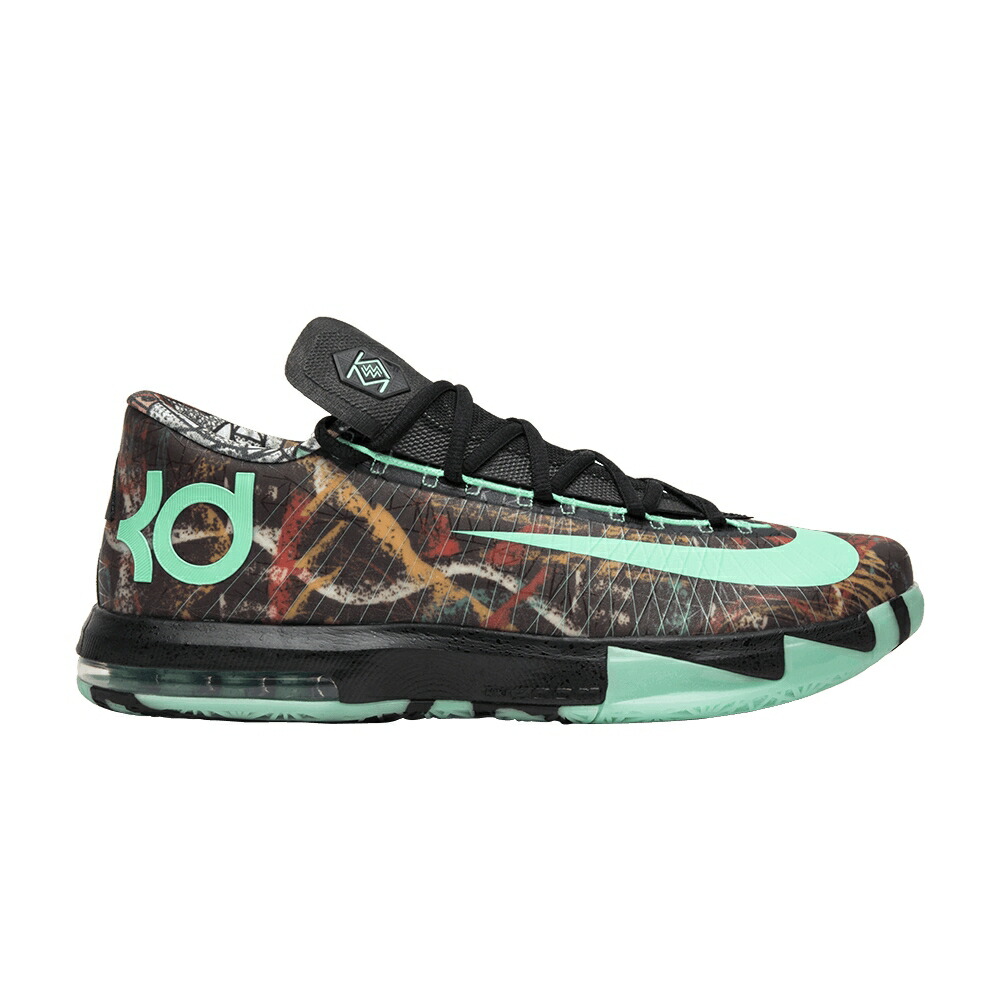 ナイキ 緑 緑であること 黒いこと 黒いこと \u0027ALL ILLUSION\u0027 スニーカー メンズ NIKE KD 6 STAR - 2014 / MULTI COLOR GREEN GLOW BLACK