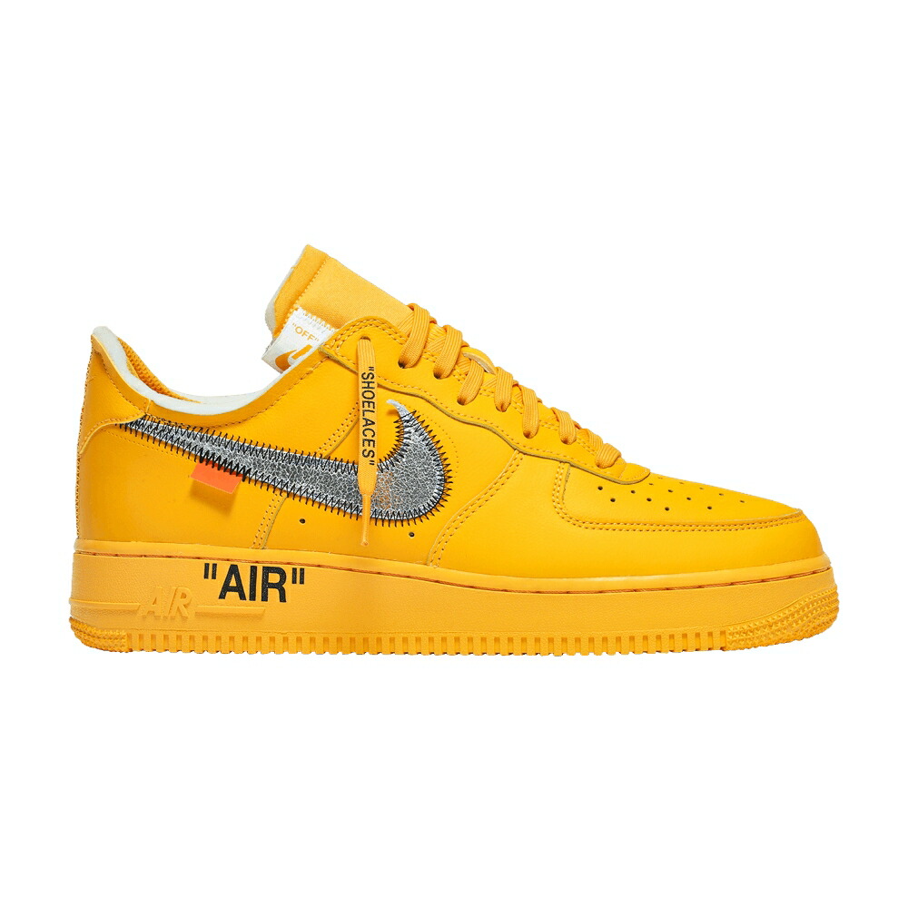 ナイキ 象牙色 ゴールド 黒いこと 黒いこと 空軍 \u0027LEMONADE\u0027 スニーカー メンズ NIKE OFF-WHITE X AIR FORCE 1 LOW / UNIVERSITY GOLD BLACK METALLIC