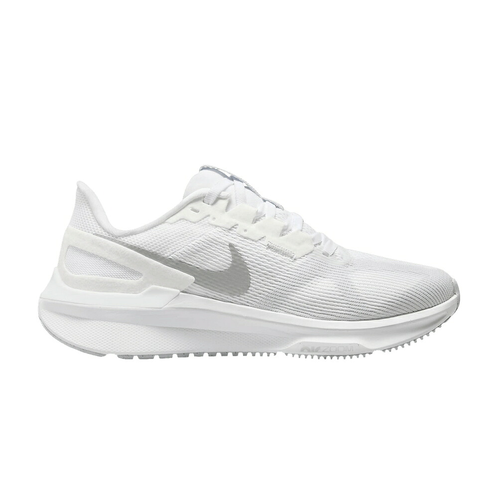ナイキ ズーム 白色 ホワイト ピュア プラチナム 'WHITE SILVER' スニーカー レディース NIKE WMNS AIR ZOOM STRUCTURE 25 METALLIC / WHITE PURE PLATINUM METALLIC