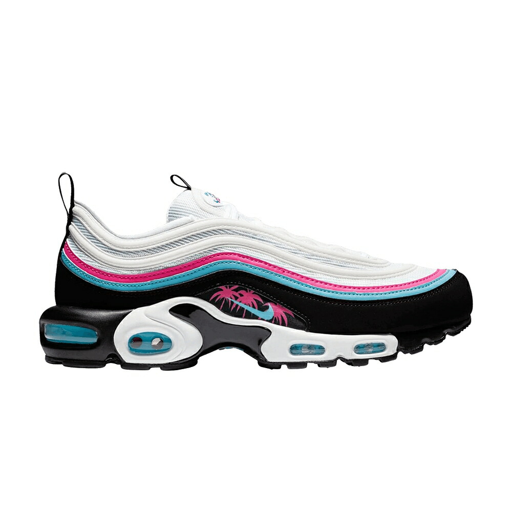 ナイキ マックス 白色 ホワイト 青色 ブルー 黒色 ブラック レーザー エアマックスプラス MIAMI スニーカー メンズ NIKE AIR MAX PLUS 97 / WHITE BLUE GALE BLACK LASER
