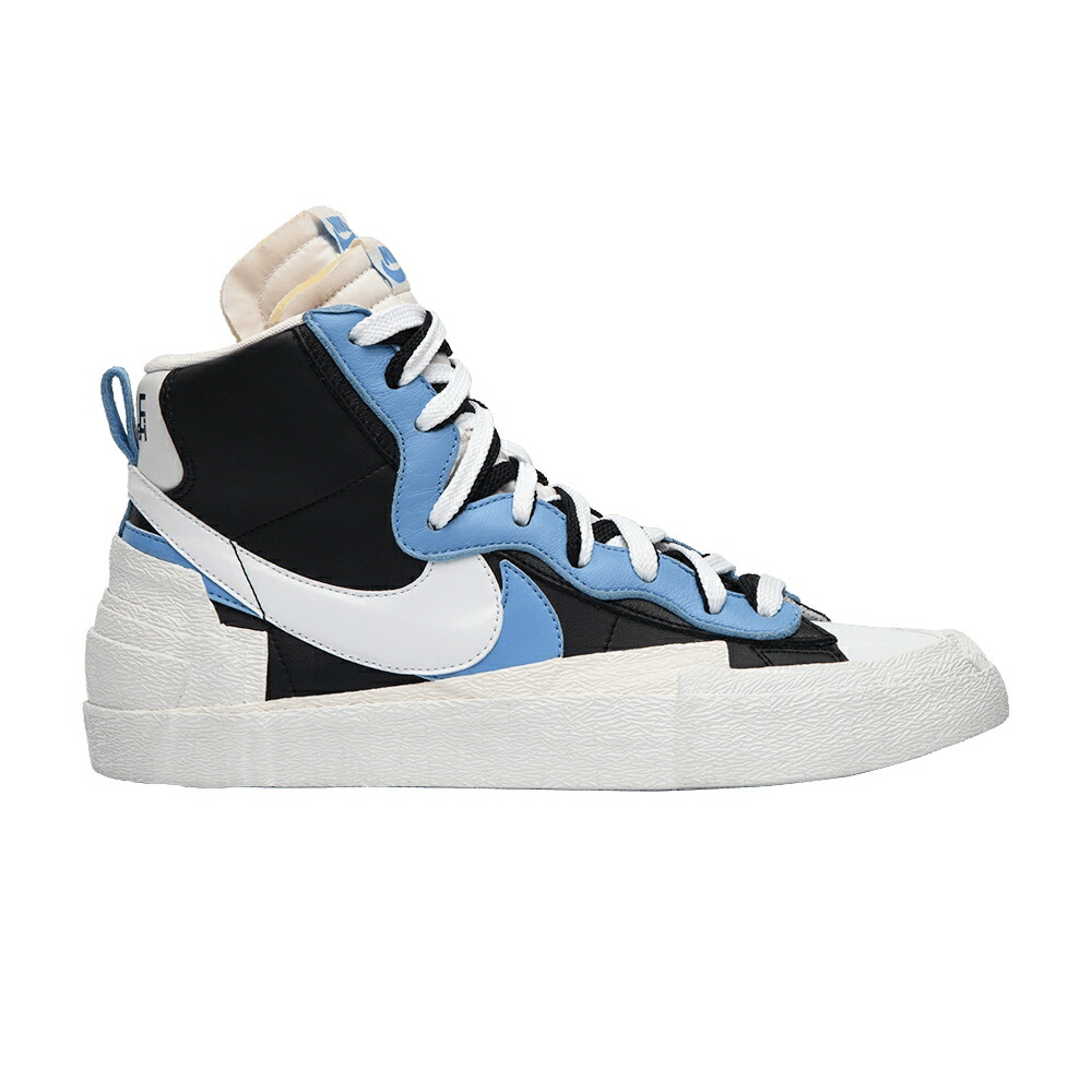 ナイキ ブレイザー ミッド 黒色 ブラック 青色 ブルー 白色 ホワイト BLACK BLUE スニーカー メンズ NIKE SACAI X BLAZER MID / BLACK UNIVERSITY BLUE SAIL WHITE
