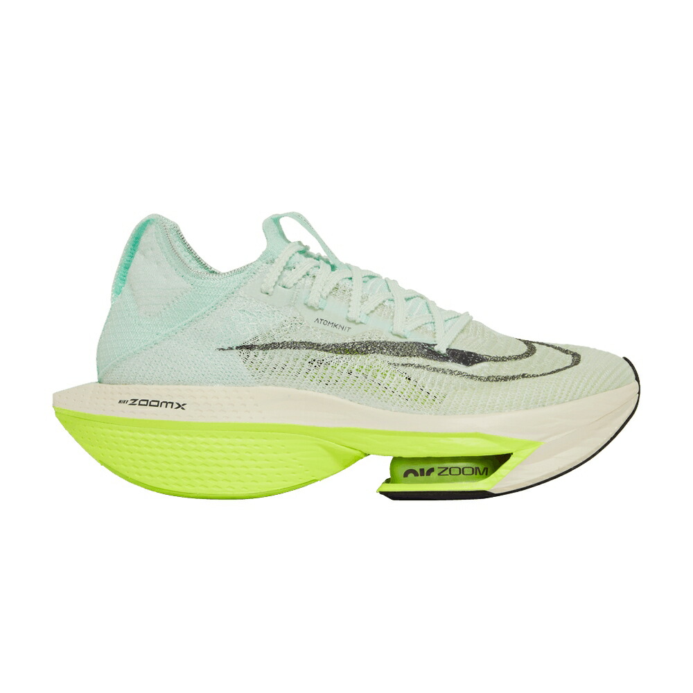 ナイキ ズーム NEXT% MINT VOLT スニーカー レディース NIKE WMNS AIR ZOOM ALPHAFLY 2 FOAM / MINT FOAM VOLT COCONUT MILK CAVE