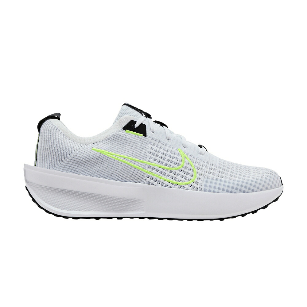 ナイキ ラン 白色 ホワイト 灰色 グレー 黒色 ブラック 'WHITE VOLT' スニーカー メンズ NIKE INTERACT RUN / WHITE WOLF GREY BLACK VOLT