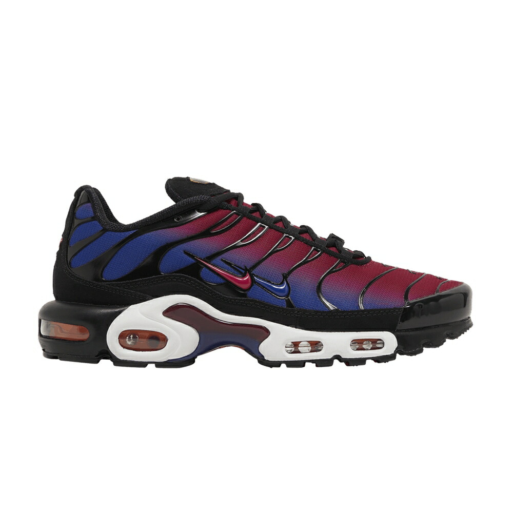 ナイキ マックス 黒色 ブラック 赤 レッド ディープ 青色 ブルー エアマックスプラス CULERS N スニーカー メンズ NIKE PATTA X FC BARCELONA AIR MAX PLUS DEL M / BLACK NOBLE RED DEEP ROYAL BLUE