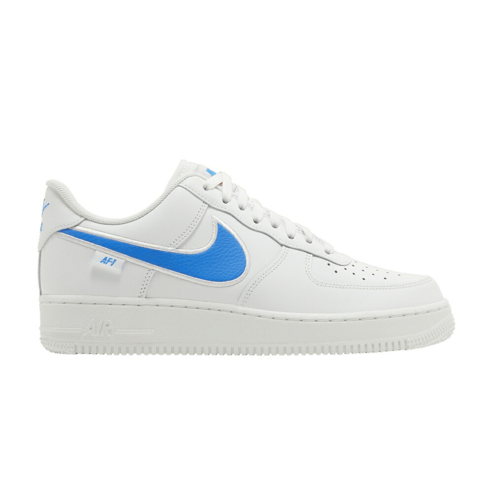 ナイキ 白色 ホワイト 橙 オレンジ エアフォース 07 BLUE BLUE スニーカー メンズ NIKE AIR FORCE 1 LABEL - WHITE PHOTO / SUMMIT WHITE SAFETY ORANGE PHOTO