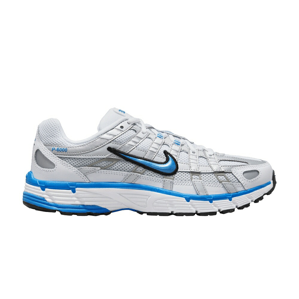 ナイキ 白色 ホワイト プラチナム 黒色 ブラック WHITE BLUE スニーカー レディース NIKE WMNS P-6000 PHOTO / WHITE METALLIC PLATINUM BLACK