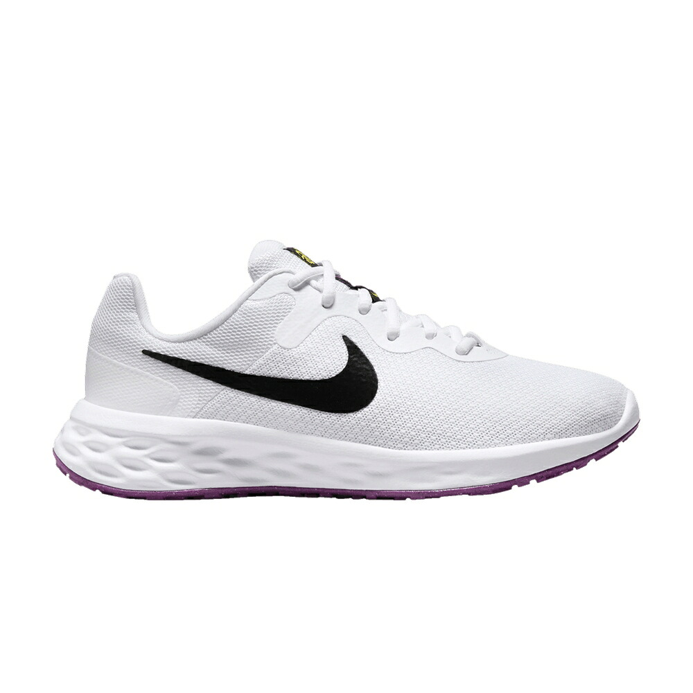 ナイキ 大変革 白いこと 白いこと 紫 パープル \u0027WHITE PURPLE\u0027 スニーカー レディース NIKE WMNS REVOLUTION 6 WIDE VIVID / WHITE VIVID SULFUR VIVID PURPLE 靴-レディース靴-スニーカー