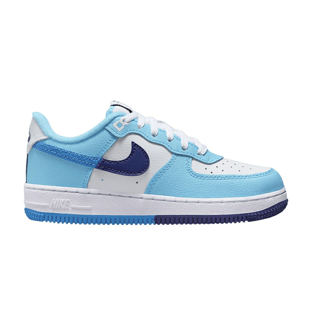 ナイキ 白いこと 白いこと ディープ 青味 青色 \u0027SPLIT BLUE\u0027 御坊っちゃん キッズ NIKE FORCE 1 LV8 なおなお書き - LIGHT PHOTO / WHITE DEEP ROYAL BLUE BALTIC もの言う花 マタニティ スニーカー 靴-キッズファッション