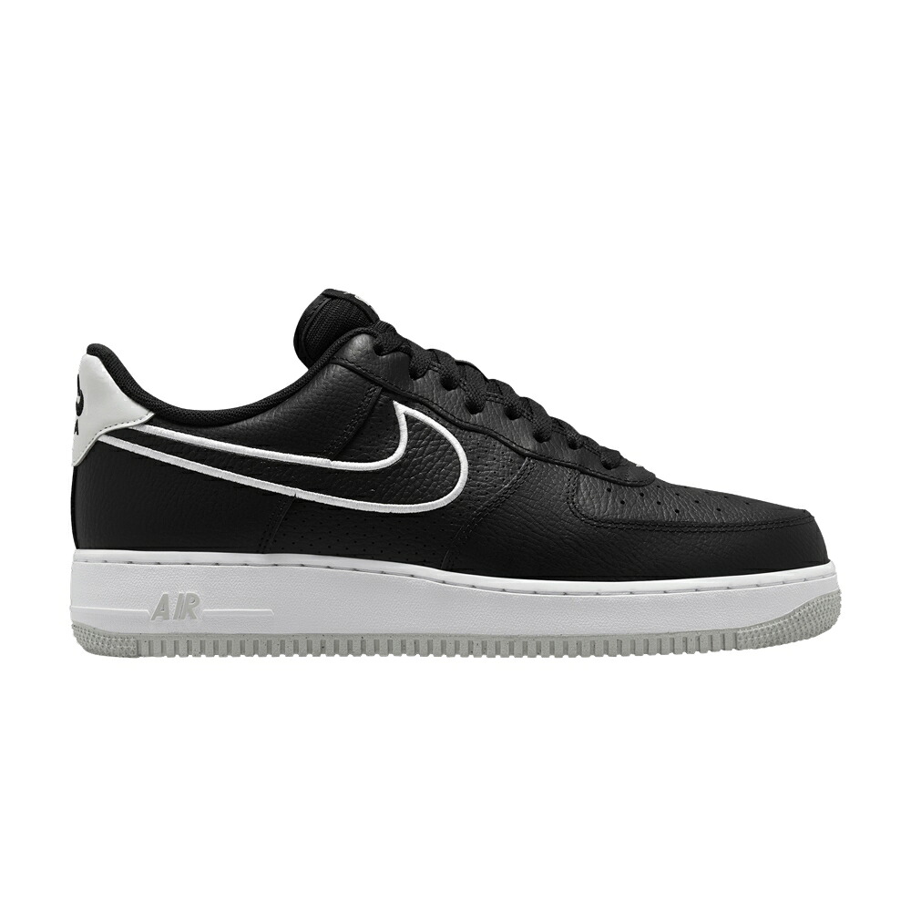 ナイキ スウッシュ スウォッシュ 黒色 ブラック 白色 ホワイト エアフォース '07 'EMBROIDERED BLACK' スニーカー メンズ NIKE AIR FORCE 1 SWOOSH - / BLACK WHITE PHOTON DUST|スニケス