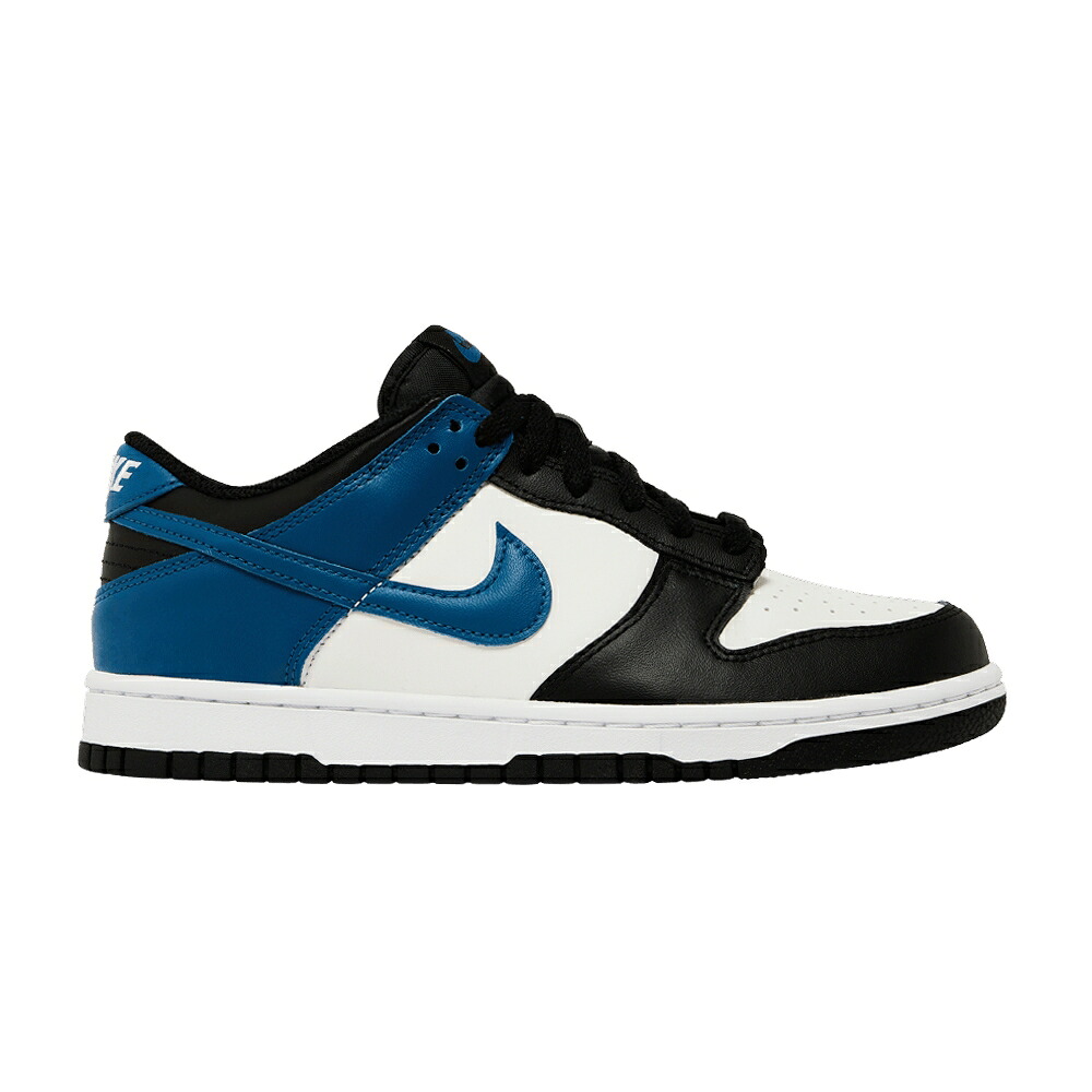 ナイキ ダンク 白色 ホワイト 黒色 ブラック 青色 ブルー ダンクロー 'INDUSTRIAL BLUE' ジュニア キッズ NIKE DUNK LOW GS / WHITE BLACK INDUSTRIAL BLUE ベビー マタニティ スニーカー|スニケス