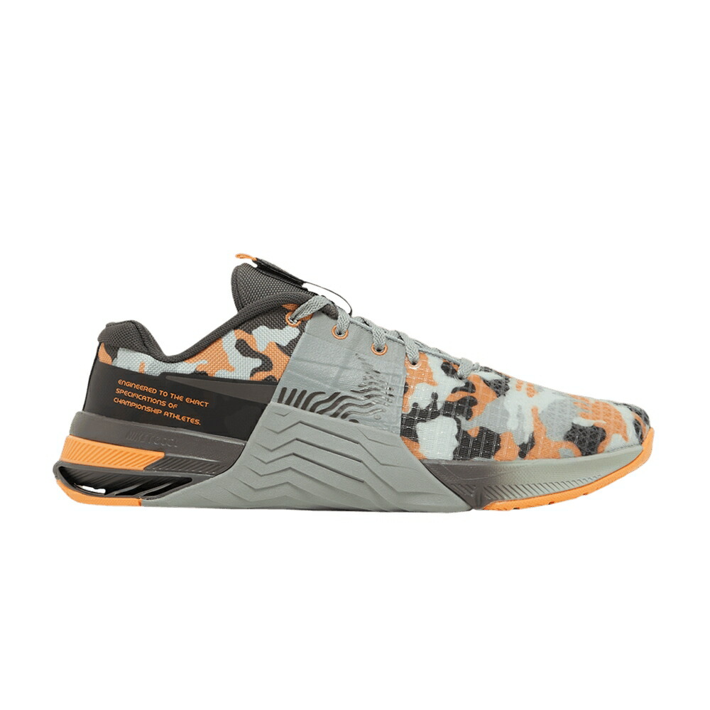 ナイキ アンプ 緑 グリーン 橙 オレンジ 'SMOKY CAMO' スニーカー メンズ NIKE METCON 8 AMP / MICA GREEN SEAFOAM ATOMIC ORANGE