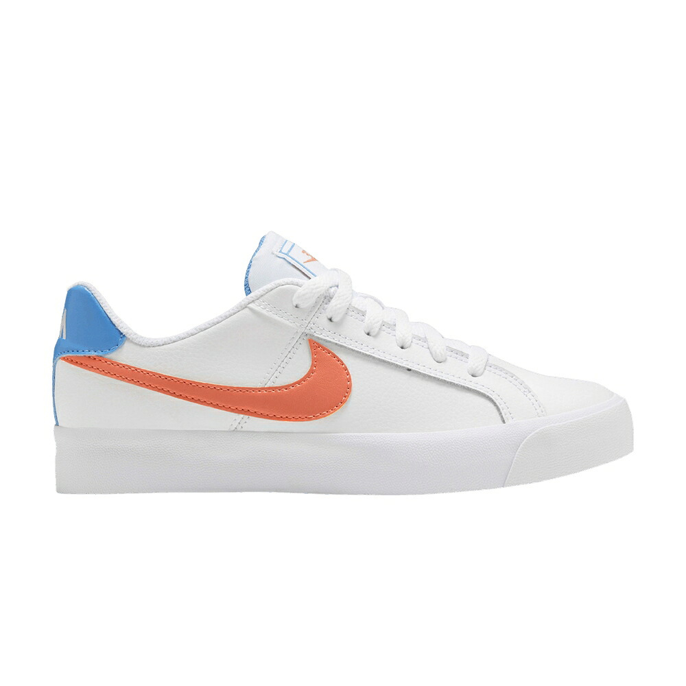 ナイキ 厚地の外套 芝草 白いこと 白いこと 青味 青み \u0027WHITE ORANGE\u0027 スニーカー レディース NIKE WMNS COURT ROYALE AC TURF / WHITE WHITE COAST BLUE TURF