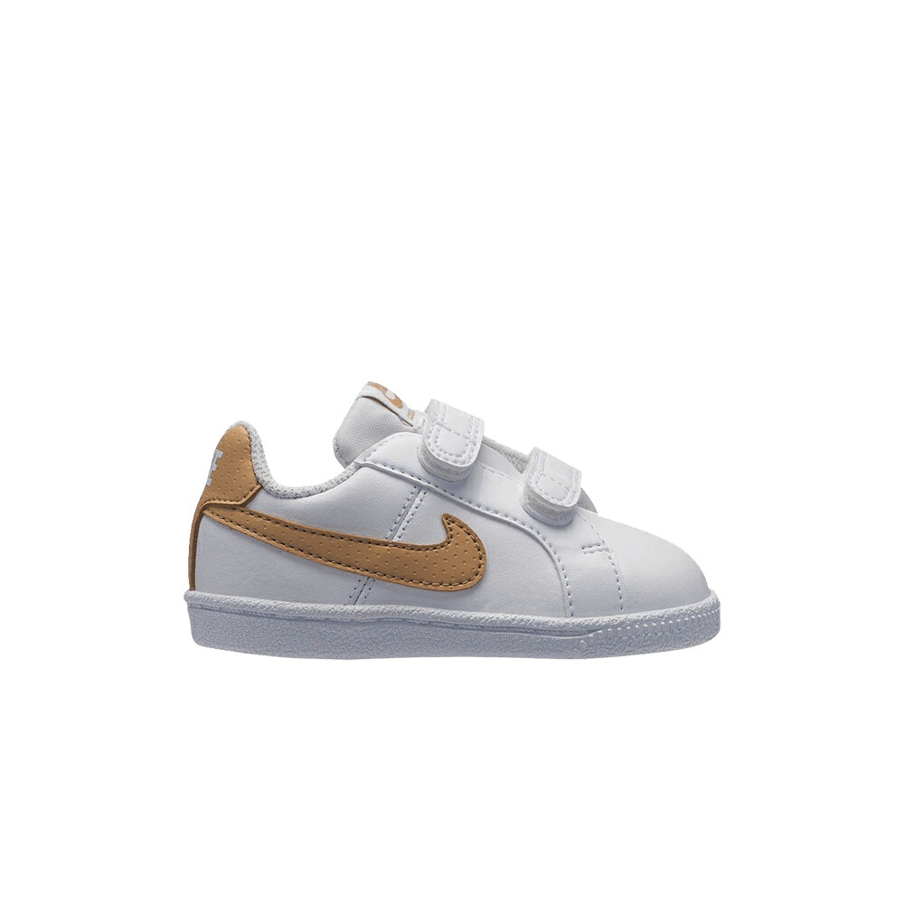 ナイキ コート クラブ 白色 ホワイト ゴールド 'WHITE GOLD' ベビー NIKE COURT ROYALE TD CLUB / WHITE CLUB GOLD｜スニケス