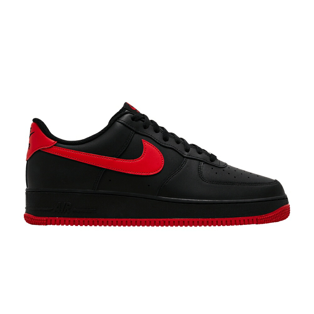 ナイキ 黒色 ブラック 赤 レッド エアフォース 07 BRED スニーカー メンズ NIKE AIR FORCE 1 / BLACK UNIVERSITY RED BLACK