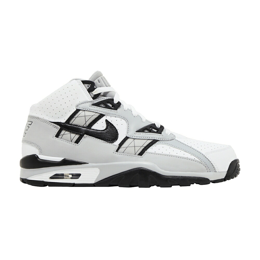 ナイキ トレーナー ハイ 白色 ホワイト 黒色 ブラック 灰色 グレー エアトレーナー 'RAIDERS HELMET' スニーカー メンズ NIKE AIR TRAINER SC HIGH / WHITE BLACK LIGHT SMOKE GREY｜スニケス