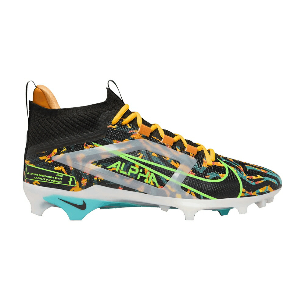 ナイキ アルファ エリート 黒色 ブラック 緑 グリーン '90S FASHION' スニーカー メンズ NIKE TRAVIS KELCE X ALPHA MENACE 4 ELITE / BLACK SAIL DUSTY CACTUS GREEN