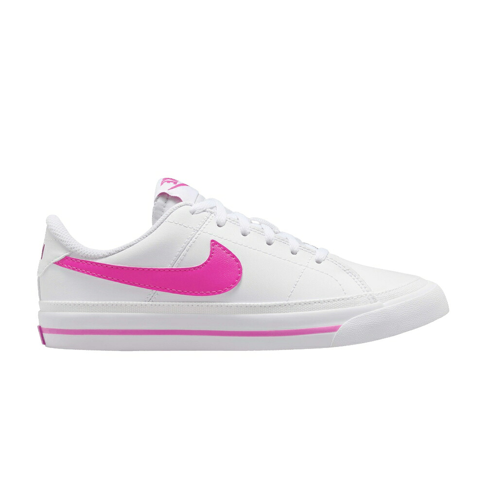 ナイキ 厚地の外套 レガシー レーザ 白いこと 白いこと \u0027WHITE FUCHSIA\u0027 御坊っちゃん キッズ NIKE COURT LEGACY GS LASER / WHITE LASER FUCHSIA もの言う花 マタニティ スニーカー キッズファッション-スニーカー