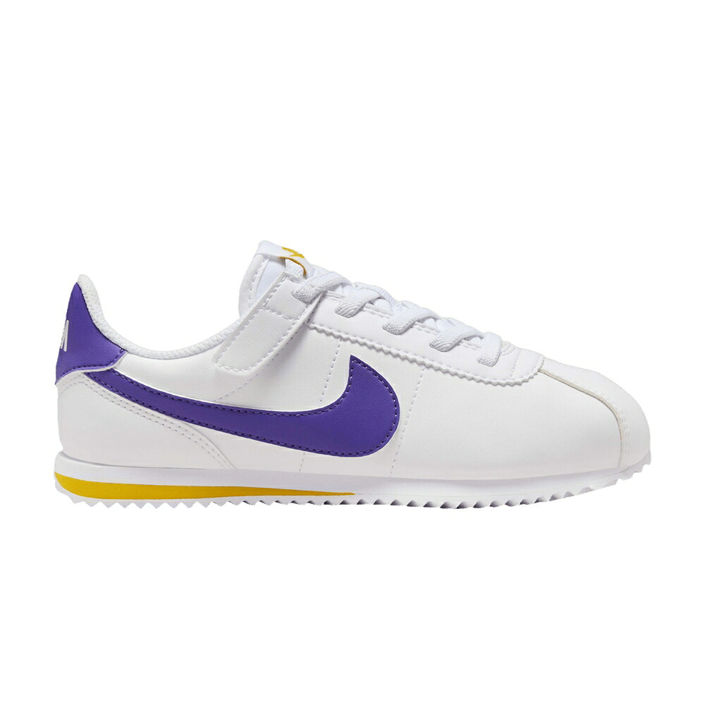 ナイキ コルテッツ 白色 ホワイト 'LAKERS' ジュニア キッズ NIKE CORTEZ EASYON PS / WHITE VARSITY MAIZE VARSITY ベビー マタニティ スニーカー|スニケス