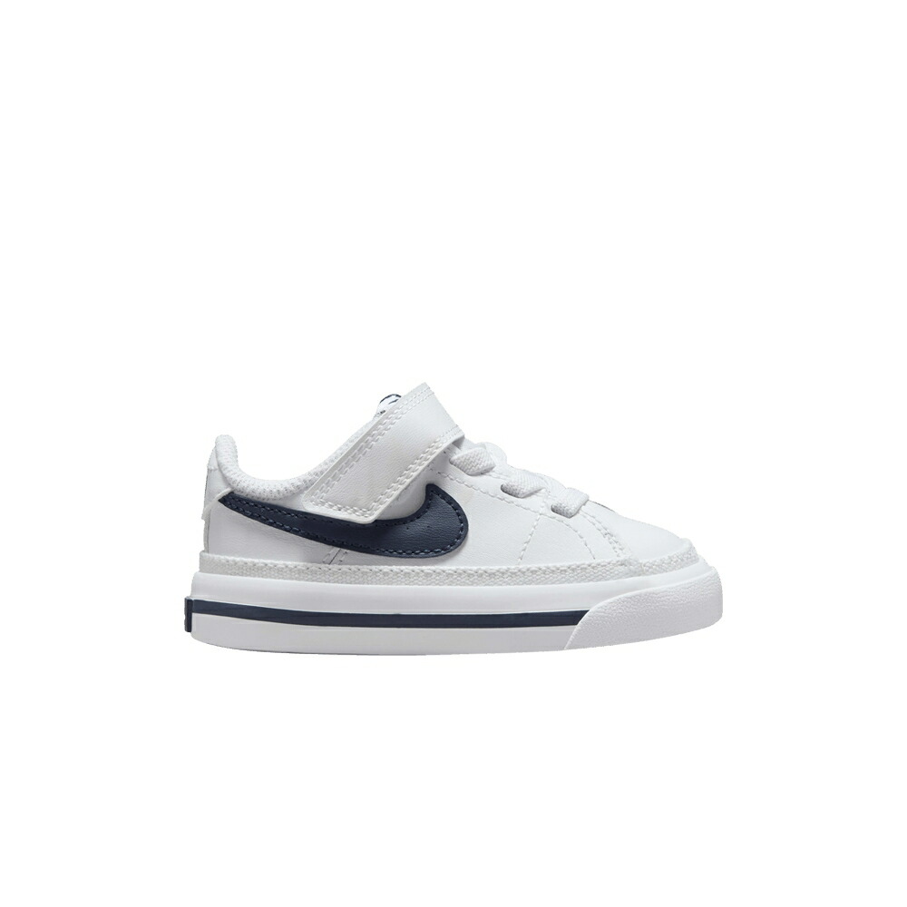ナイキ コート レガシー 白色 ホワイト 紺色 ネイビー 'WHITE NAVY' ベビー NIKE COURT LEGACY TD MIDNIGHT / WHITE MIDNIGHT NAVY