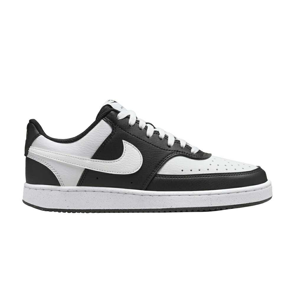 ナイキ コート 黒色 ブラック 白色 ホワイト 'BLACK WHITE' スニーカー レディース NIKE WMNS COURT VISION LOW NEXT NATURE / BLACK WHITE