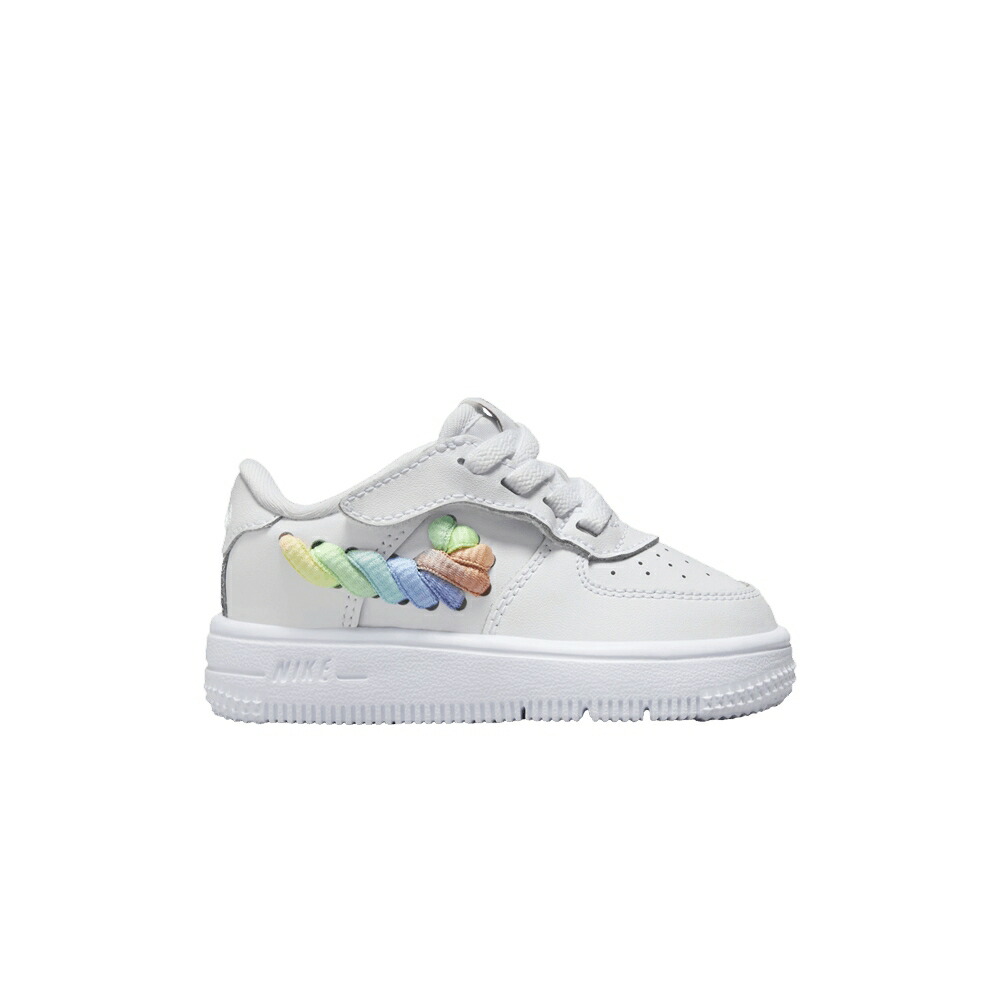 ナイキ 白いこと 白いこと 緑 緑であること \u0027RAINBOW SWOOSH\u0027 もの言う花 NIKE FORCE 1 LOW LV8 EASYON TD LACE / WHITE TERRA BLUSH VAPOUR GREEN
