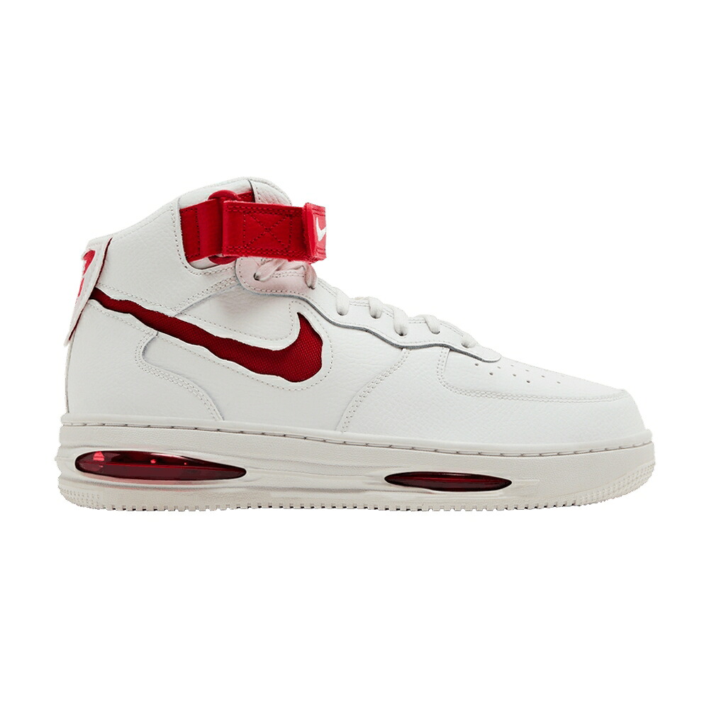 ナイキ ミッド 白いこと 白いこと 空軍 \u0027SUMMIT RED\u0027 スニーカー メンズ NIKE AIR FORCE 1 MID EVO WHITE UNIVERSITY / SUMMIT WHITE SUMMIT WHITE