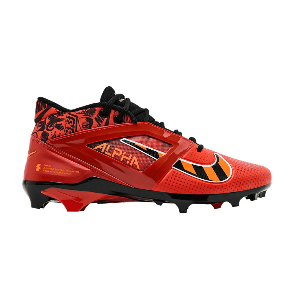 ナイキ アルファ 労働者階級 赤 赤いこと \u0027PICANTE BLACK\u0027 スニーカー メンズ NIKE ALPHA MENACE 4 PRO RED / PICANTE RED BRIGHT MANDARIN