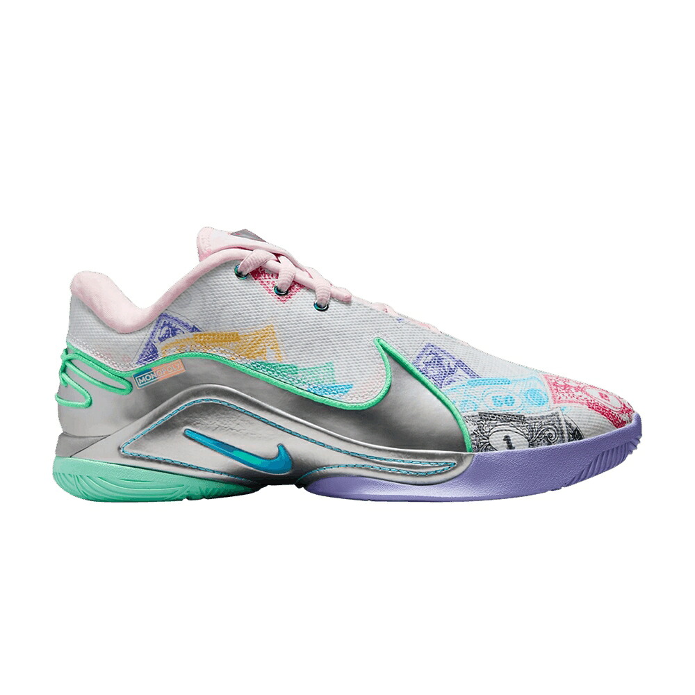 ナイキ レブロン 白いこと 白いこと 青味 青み 緑 緑であること \u0027CURRENCY\u0027 スニーカー メンズ NIKE MONOPOLY X LEBRON 22 QS EP / WHITE BALTIC BLUE VAPOR GREEN
