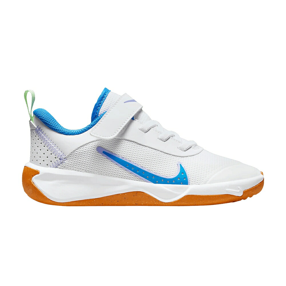 ナイキ 白色 ホワイト 緑 グリーン 橙 オレンジ 'WHITE BLUE' ジュニア キッズ NIKE OMNI MULTI-COURT PS PHOTO / WHITE VAPOR GREEN TOTAL ORANGE ベビー マタニティ スニーカー