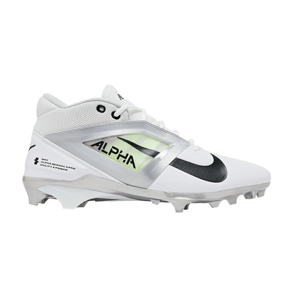 ナイキ アルファ プロ 白色 ホワイト 銀色 シルバー WHITE BLACK スニーカー メンズ NIKE ALPHA MENACE 4 PRO / WHITE METALLIC SILVER PHOTON