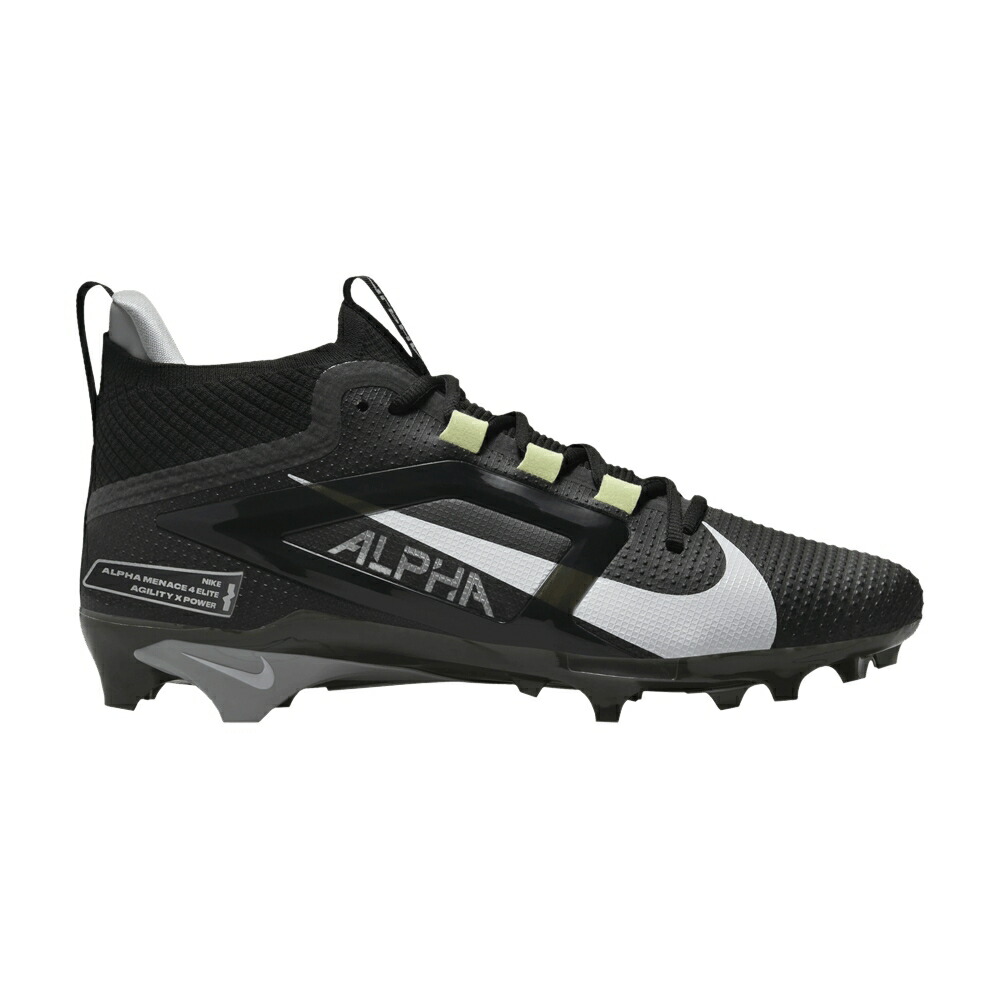ナイキ アルファ エリート 黒いこと 黒いこと 薄墨色 薄墨色 \u0027BLACK WHITE\u0027 スニーカー メンズ NIKE ALPHA MENACE 4 ELITE / BLACK LIGHT SMOKE GREY METALLIC