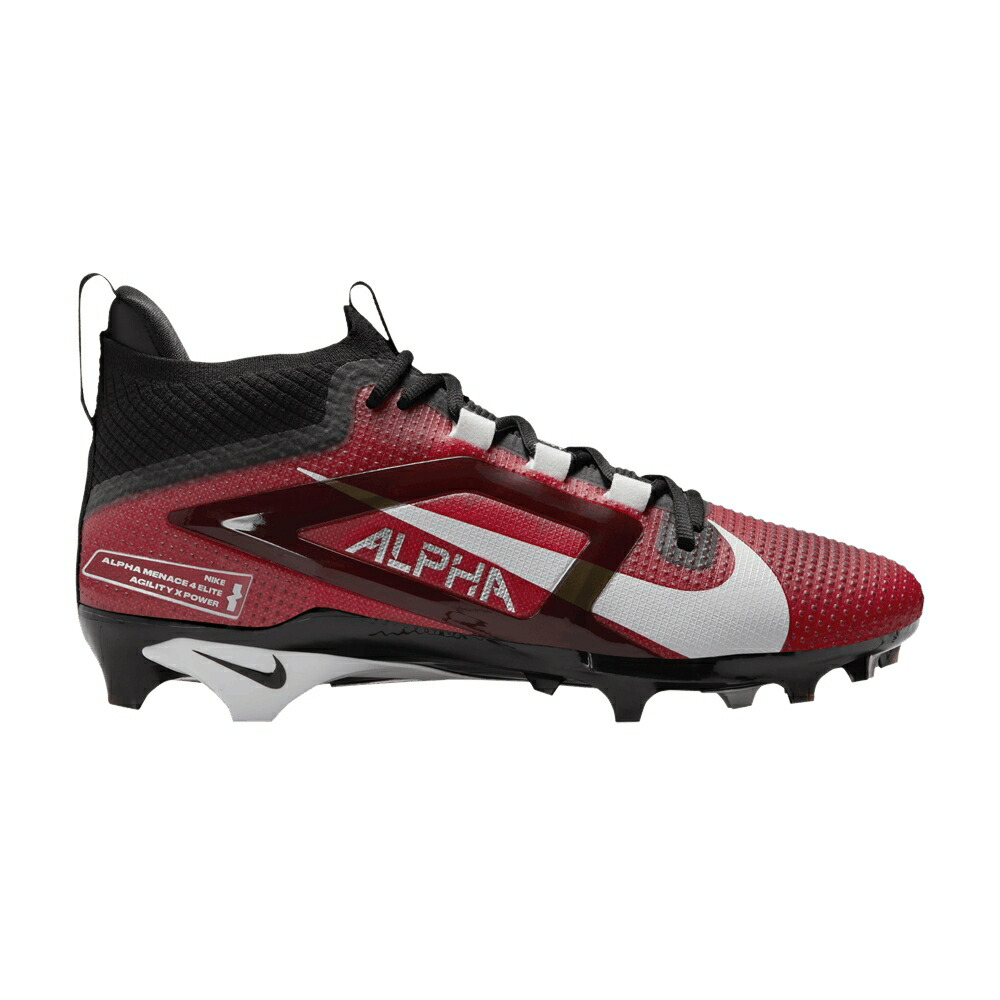 ナイキ アルファ エリート 赤 レッド チーム 黒色 ブラック UNIVERSITY WHITE スニーカー メンズ NIKE ALPHA MENACE 4 ELITE RED / UNIVERSITY RED TEAM RED BLACK