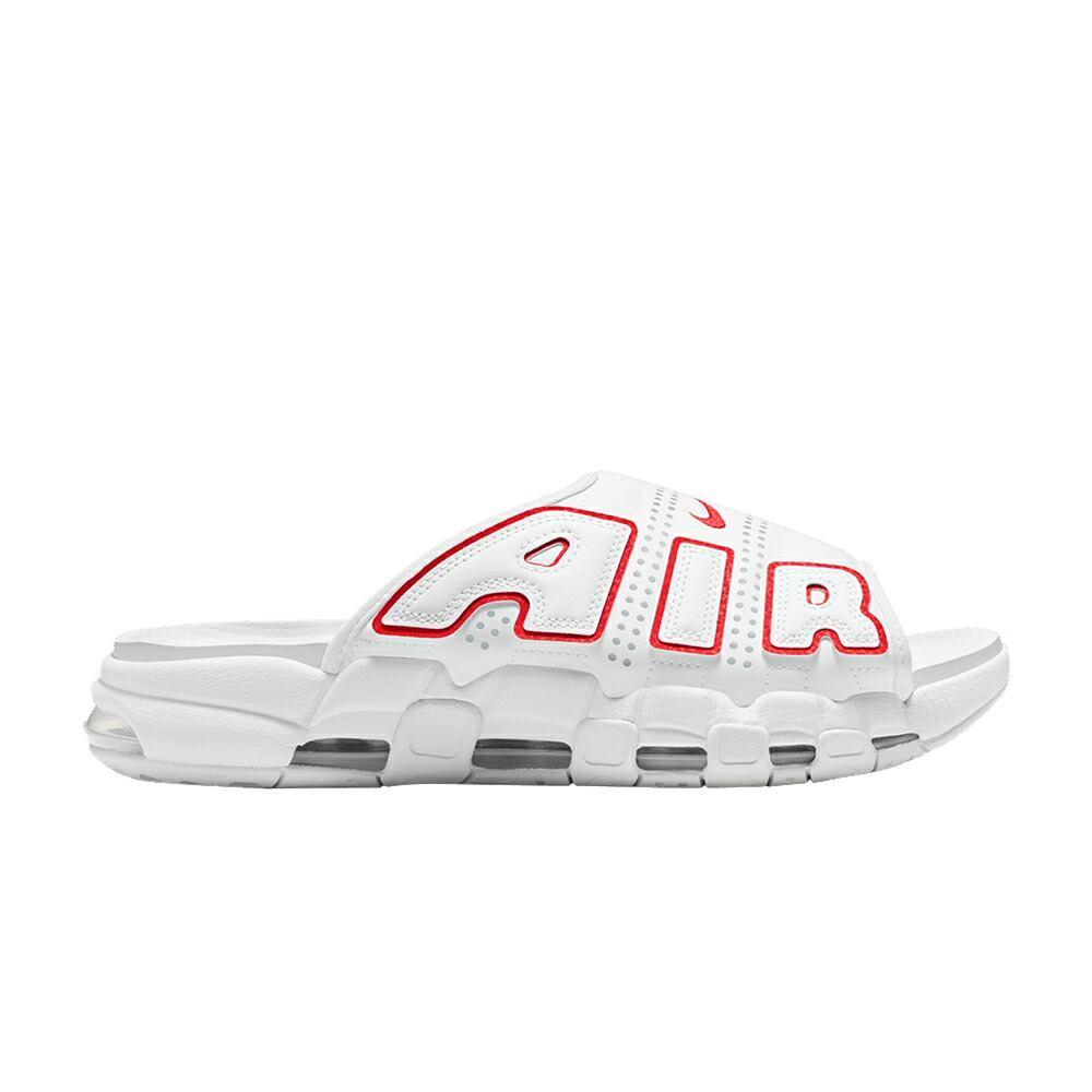 ナイキ アップテンポ サンダル 白色 ホワイト 赤 レッド エアモアアップテンポ モアテン 'WHITE RED' スニーカー メンズ NIKE AIR MORE UPTEMPO SLIDE UNIVERSITY / WHITE UNIVERSITY RED WHITE