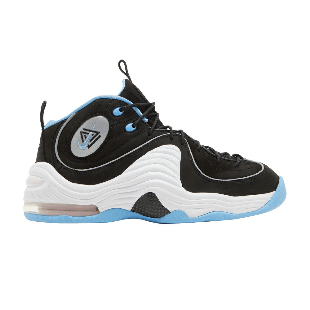 ナイキ ペニー 黒色 ブラック 青色 ブルー 白色 ホワイト エアペニー PLAYGROUND BLACK スニーカー メンズ NIKE SOCIAL STATUS X AIR PENNY 2 - / BLACK UNIVERSITY BLUE WHITE