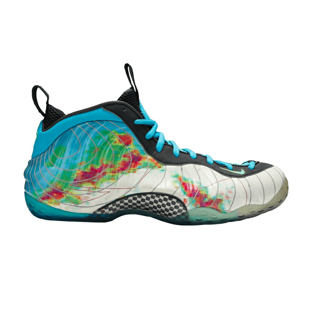 ナイキ フォームポジット 青色 ブルー ライム エアフォームポジットワン WEATHERMAN スニーカー メンズ NIKE AIR FOAMPOSITE ONE PRM / WHTE CURRENT BLUE FLASH LIME