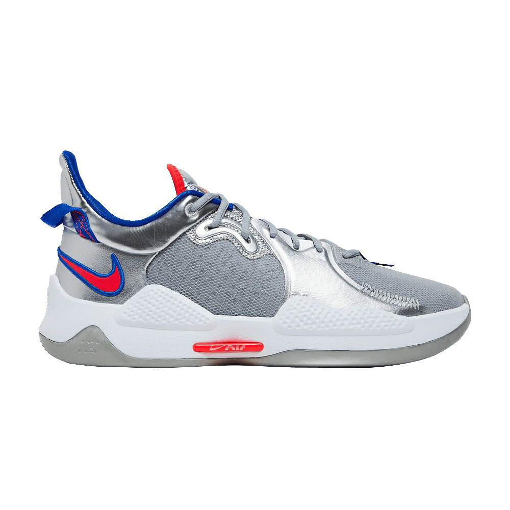 ナイキ しろがね色 しろがね色 \u0027CLIPPERS\u0027 スニーカー メンズ NIKE PG 5 / METALLIC SILVER HYPER ROYAL