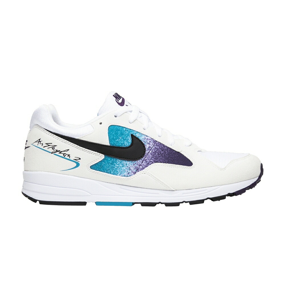 ナイキ 白色 ホワイト 青色 ブルー グランド 紫 パープル CLEAR EMERALD スニーカー メンズ NIKE AIR SKYLON 2 / WHITE BLUE LAGOON GRAND PURPLE