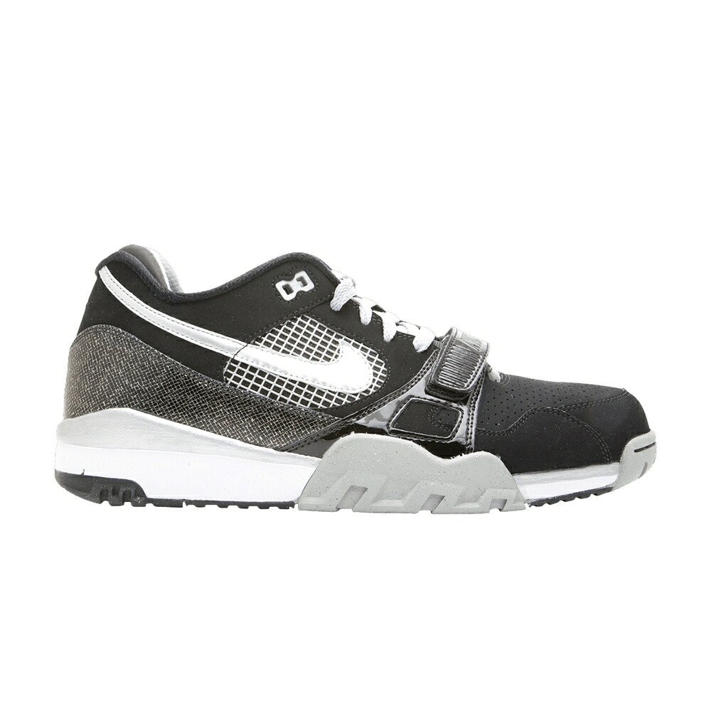 ナイキ トレーナー 黒色 ブラック 銀色 シルバー 白色 ホワイト エアトレーナー スニーカー メンズ NIKE AIR TRAINER 2 LE / BLACK METALLIC SILVER WHITE