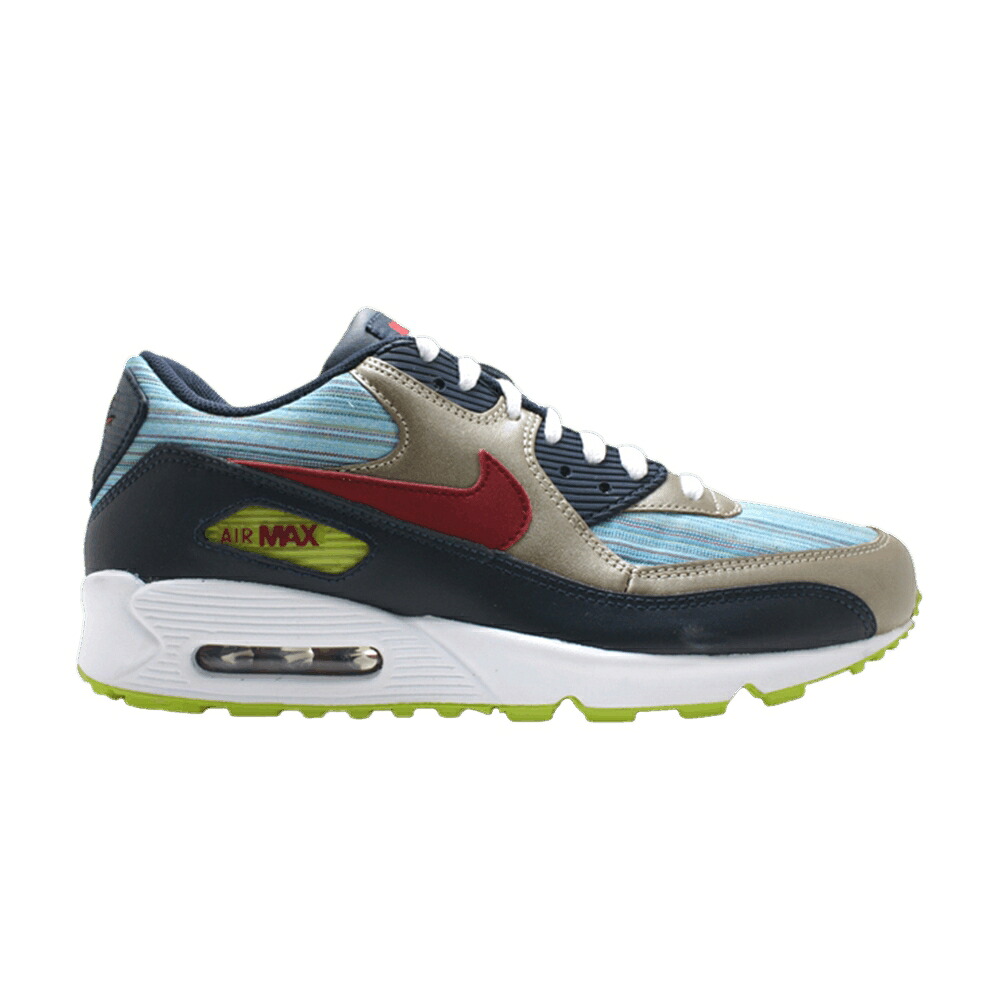 ナイキ マックス なめし革 大気圏マックス スニーカー メンズ NIKE AIR MAX 90 LEATHER / BLUR ESTADIO MARINE