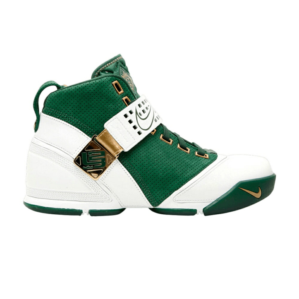 ナイキ ズーム レブロン 緑 グリーン 白色 ホワイト ゴールド 'BIRTHDAY' スニーカー メンズ NIKE ZOOM LEBRON 5 / GORGE GREEN WHITE METALLIC GOLD