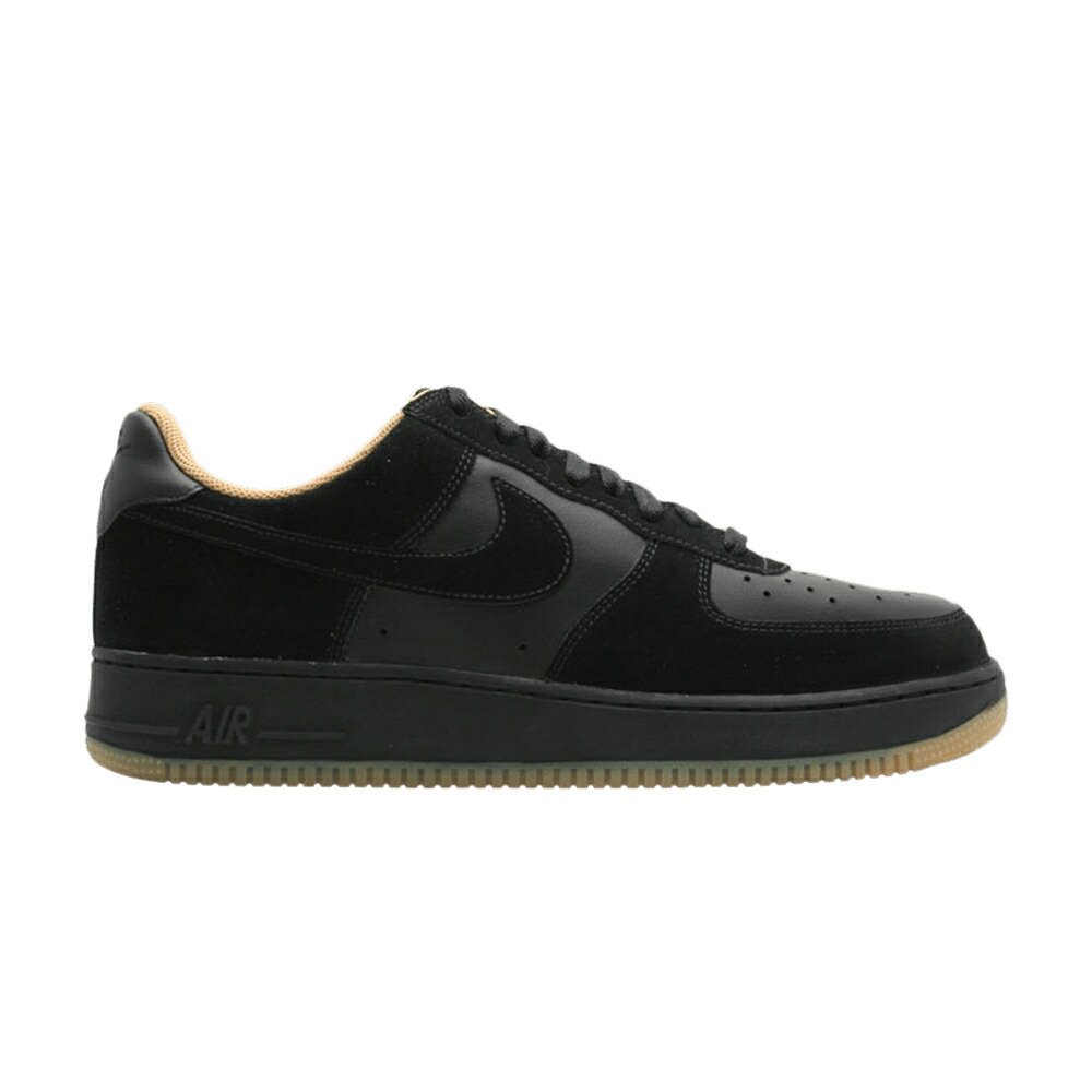 ナイキ 黒色 ブラック ゴールド エアフォース 'BLACK GOLD' スニーカー メンズ NIKE AIR FORCE 1 / BLACK BLACK METALLIC GOLD