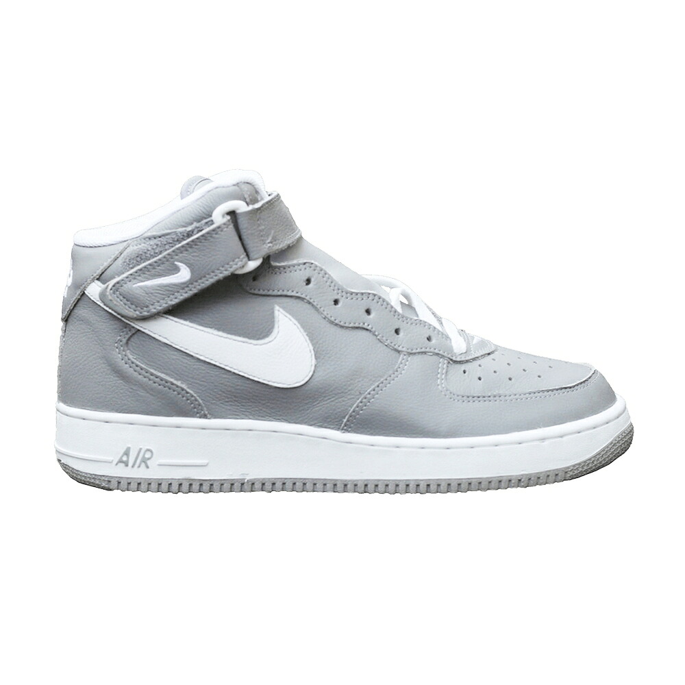 ナイキ ミッド 灰色 グレー 白色 ホワイト エアフォース スニーカー メンズ NIKE AIR FORCE 1 MID / MEDIUM GREY WHITE