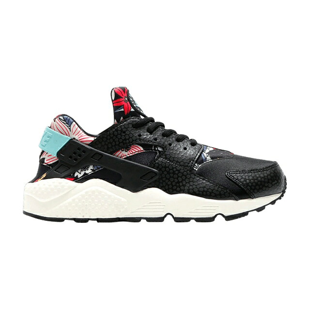 ナイキ ハラチ 黒いこと 黒いこと \u0027ALOHA\u0027 スニーカー レディース NIKE WMNS AIR HUARACHE / BLACK ARTISAN TEAL SAIL BLACK