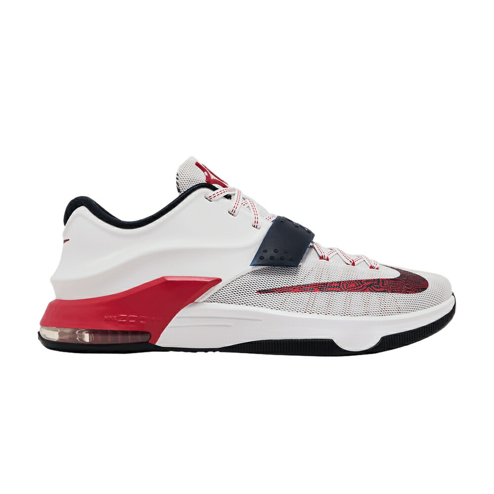 ナイキ 白色 ホワイト 赤 レッド USA スニーカー メンズ NIKE KD 7 / WHITE OBSIDIAN UNIVERSITY RED